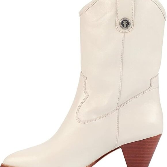 Frye Women's June Western, White - 6.5M - Picture 3 of 10